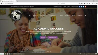 Oakland Unity High School Website Redesign