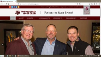 Highland Lakes A&M Club Website Redesign