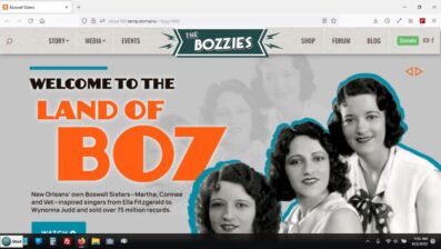 Boswell Sisters Audio Website Redesign